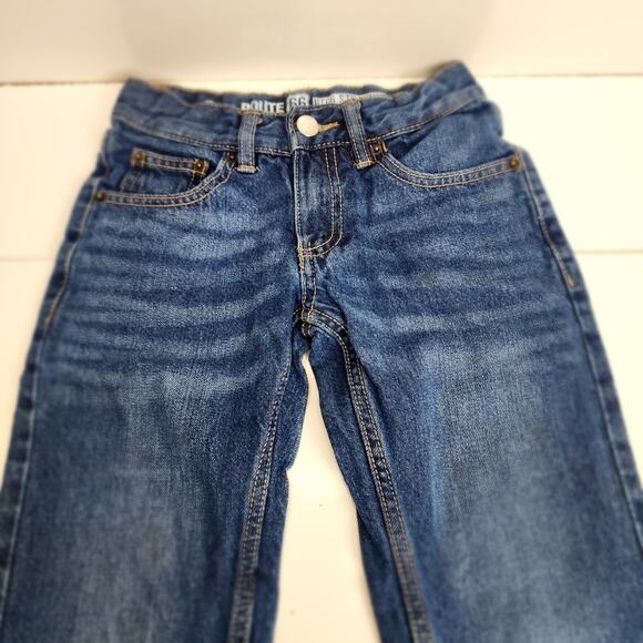 Route 66 Straight Leg Denim 5 Pocket Jeans w/ Elastic Waist Boy's Size 7 - Picture 2 of 10